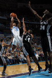 San Antonio Spurs v New Orleans Hornets: Willie Green  Gary Neal and Antonio McDyess