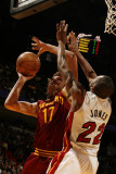 Cleveland Cavaliers v Miami Heat: Anderson Varejao and James Jones