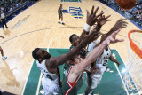 Milwaukee Bucks v Utah Jazz: Paul Millsap  Al Jefferson  Ersan Ilyasova and Larry Sanders