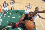 Miami Heat v Utah Jazz: Dwyane Wade and Raja Bell