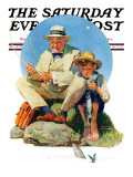 "Catching the Big One" Saturday Evening Post Cover  August 3 1929