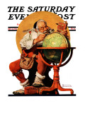 "Santa at the Globe" Saturday Evening Post Cover  December 4 1926