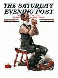 "Threading the Needle" Saturday Evening Post Cover  April 8 1922