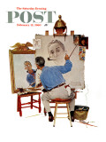 "Triple Self-Portrait" Saturday Evening Post Cover  February 13 1960