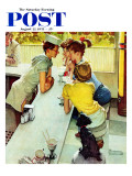 "Soda Jerk" Saturday Evening Post Cover  August 22 1953