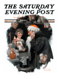 "Playing Santa" Saturday Evening Post Cover  December 9 1916