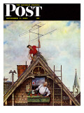 "New TV Set" Saturday Evening Post Cover  November 5 1949