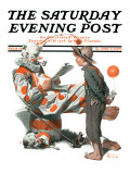 "Circus" or "Meeting the Clown" Saturday Evening Post Cover  May 18 1918