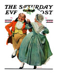 "Christmas Dance" or "Merrie Christmas" Saturday Evening Post Cover  December 8 1928