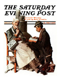 "Crossword Puzzle" Saturday Evening Post Cover  January 31 1925