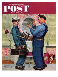 "Plumbers" Saturday Evening Post Cover  June 2 1951