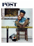 "Lion and His Keeper" Saturday Evening Post Cover  January 9 1954