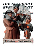 "Christmas Trio" or "Sing Merrille" Saturday Evening Post Cover  December 8 1923