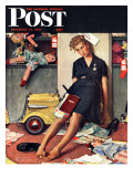 "Santa's Helper" Saturday Evening Post Cover  December 27 1947