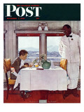 "New York Central Diner" Saturday Evening Post Cover  December 7 1946