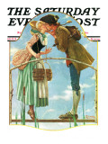 "Milkmaid" Saturday Evening Post Cover  July 25 1931