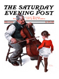 "Grandpa's Little Ballerina" Saturday Evening Post Cover  February 3 1923