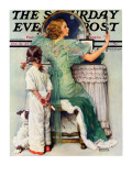 "Going Out" Saturday Evening Post Cover  October 21 1933