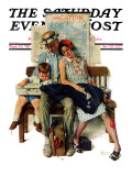 "Home from Vacation" Saturday Evening Post Cover  September 13 1930