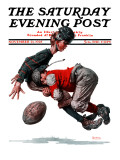 "Fumble" or "Tackled" Saturday Evening Post Cover  November 21 1925
