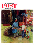 "Construction Crew" Saturday Evening Post Cover  August 21 1954
