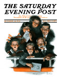 "Charlie Chaplin Fans" Saturday Evening Post Cover  October 14 1916
