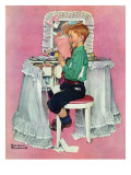 "Boy Reading his Sister's Diary"  March 21 1942
