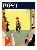 "At the Vets" Saturday Evening Post Cover  March 29 1952