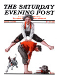 "Leapfrog" Saturday Evening Post Cover  June 28 1919