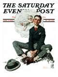 "Cupid's Visit" Saturday Evening Post Cover  April 5 1924