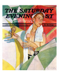 "Melting Ice Cream" or "Joys of Summer" Saturday Evening Post Cover  July 13 1940