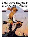 "On Top of the World" Saturday Evening Post Cover  October 20 1934