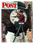 "Clock Repairman" Saturday Evening Post Cover  November 3 1945