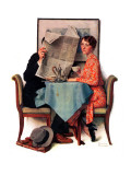 "Breakfast Table" or "Behind the Newspaper"  August 23 1930