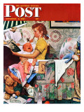 "Baby Sitter" Saturday Evening Post Cover  November 8 1947