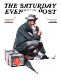 "Man and Dog" or "Pals" Saturday Evening Post Cover  September 27 1924