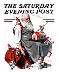 "Santa with Elves" Saturday Evening Post Cover  December 2 1922