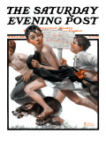 "No Swimming" Saturday Evening Post Cover  June 4 1921