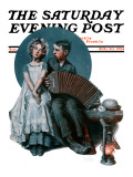 "Accordionist" or "Serenade" Saturday Evening Post Cover  August 30 1924