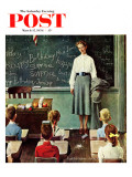 "Happy Birthday  Miss Jones" Saturday Evening Post Cover  March 17 1956