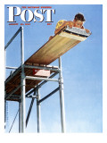 "Boy on High Dive" Saturday Evening Post Cover  August 16 1947