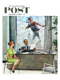 "Window Washer" Saturday Evening Post Cover  September 17 1960