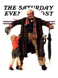 "Puppy in the Pocket" or "The Gift" Saturday Evening Post Cover  January 25 1936