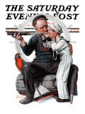 "Setting One's Sights" or "Ship Ahoy" Saturday Evening Post Cover  August 19 1922