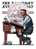 "Escape to Adventure" Saturday Evening Post Cover  June 7 1924