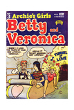 Archie Comics Retro: Archie's Girls Betty and Veronica Comic Book Cover 3 (Aged)