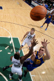 Golden State Warriors v Utah Jazz: Andris Biedrins and Al Jefferson