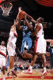 Minnesota Timberwolves v Portland Trail Blazers: Dante Cunningham  Nicolas Batum and Martell Webste