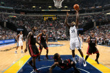 Miami Heat v Memphis Grizzlies: Zach Randolph  Eddie House  LeBron James  Udonis Haslem and Juwan H