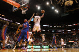 Detroit Pistons v Miami Heat: Chris Bosh and Charlie Villanueva